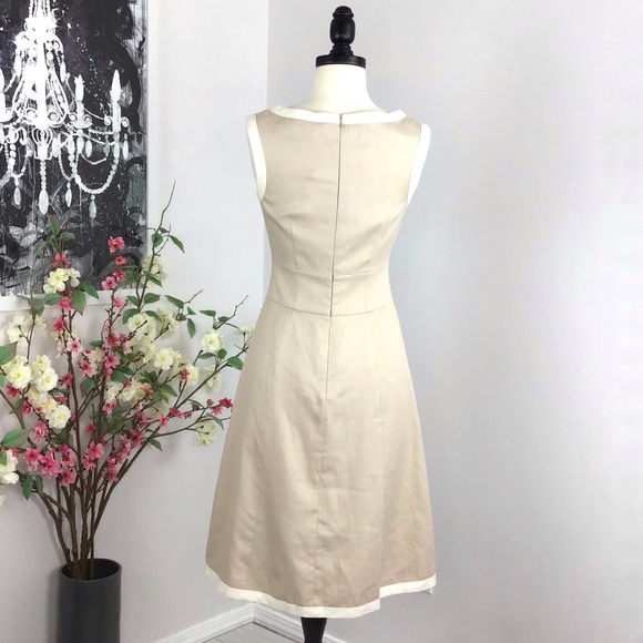 L.K.Bennett Linen June Dress NWT in Soft Biscuit - Picture 3 of 5